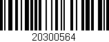 Código de barras (EAN, GTIN, SKU, ISBN): '20300564'