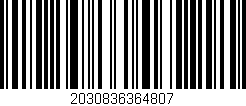 Código de barras (EAN, GTIN, SKU, ISBN): '2030836364807'