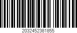 Código de barras (EAN, GTIN, SKU, ISBN): '2032452381855'