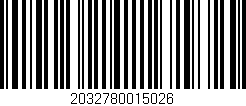 Código de barras (EAN, GTIN, SKU, ISBN): '2032780015026'