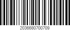 Código de barras (EAN, GTIN, SKU, ISBN): '2036680700709'
