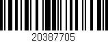Código de barras (EAN, GTIN, SKU, ISBN): '20387705'