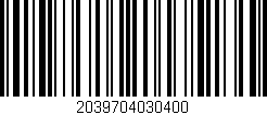 Código de barras (EAN, GTIN, SKU, ISBN): '2039704030400'