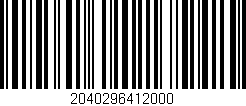 Código de barras (EAN, GTIN, SKU, ISBN): '2040296412000'