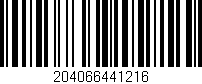 Código de barras (EAN, GTIN, SKU, ISBN): '204066441216'