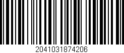 Código de barras (EAN, GTIN, SKU, ISBN): '2041031874206'