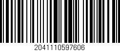 Código de barras (EAN, GTIN, SKU, ISBN): '2041110597606'