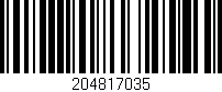 Código de barras (EAN, GTIN, SKU, ISBN): '204817035'