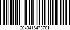 Código de barras (EAN, GTIN, SKU, ISBN): '2048416470701'