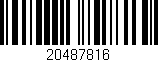 Código de barras (EAN, GTIN, SKU, ISBN): '20487816'