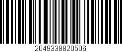 Código de barras (EAN, GTIN, SKU, ISBN): '2049338820506'