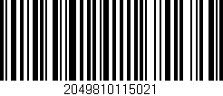 Código de barras (EAN, GTIN, SKU, ISBN): '2049810115021'