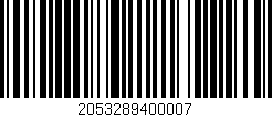 Código de barras (EAN, GTIN, SKU, ISBN): '2053289400007'