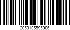 Código de barras (EAN, GTIN, SKU, ISBN): '2058105595806'