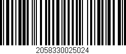 Código de barras (EAN, GTIN, SKU, ISBN): '2058330025024'