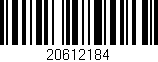 Código de barras (EAN, GTIN, SKU, ISBN): '20612184'