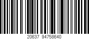 Código de barras (EAN, GTIN, SKU, ISBN): '20637|94758640'