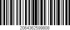 Código de barras (EAN, GTIN, SKU, ISBN): '2064362599808'