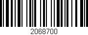 Código de barras (EAN, GTIN, SKU, ISBN): '2068700'