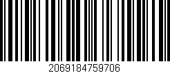 Código de barras (EAN, GTIN, SKU, ISBN): '2069184759706'