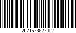 Código de barras (EAN, GTIN, SKU, ISBN): '2071573827002'