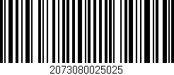 Código de barras (EAN, GTIN, SKU, ISBN): '2073080025025'