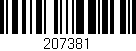 Código de barras (EAN, GTIN, SKU, ISBN): '207381'