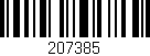 Código de barras (EAN, GTIN, SKU, ISBN): '207385'