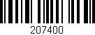 Código de barras (EAN, GTIN, SKU, ISBN): '207400'
