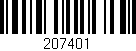 Código de barras (EAN, GTIN, SKU, ISBN): '207401'
