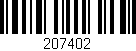 Código de barras (EAN, GTIN, SKU, ISBN): '207402'