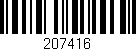 Código de barras (EAN, GTIN, SKU, ISBN): '207416'
