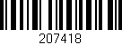 Código de barras (EAN, GTIN, SKU, ISBN): '207418'