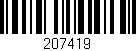 Código de barras (EAN, GTIN, SKU, ISBN): '207419'