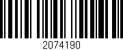 Código de barras (EAN, GTIN, SKU, ISBN): '2074190'