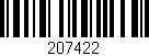 Código de barras (EAN, GTIN, SKU, ISBN): '207422'