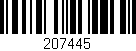 Código de barras (EAN, GTIN, SKU, ISBN): '207445'