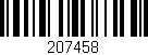Código de barras (EAN, GTIN, SKU, ISBN): '207458'