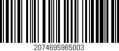 Código de barras (EAN, GTIN, SKU, ISBN): '2074695965003'