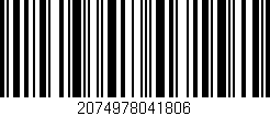Código de barras (EAN, GTIN, SKU, ISBN): '2074978041806'