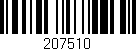 Código de barras (EAN, GTIN, SKU, ISBN): '207510'