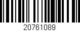 Código de barras (EAN, GTIN, SKU, ISBN): '20761089'