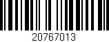 Código de barras (EAN, GTIN, SKU, ISBN): '20767013'