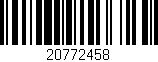 Código de barras (EAN, GTIN, SKU, ISBN): '20772458'