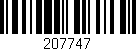 Código de barras (EAN, GTIN, SKU, ISBN): '207747'