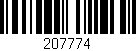 Código de barras (EAN, GTIN, SKU, ISBN): '207774'