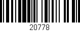 Código de barras (EAN, GTIN, SKU, ISBN): '20778'