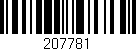 Código de barras (EAN, GTIN, SKU, ISBN): '207781'