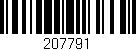 Código de barras (EAN, GTIN, SKU, ISBN): '207791'