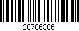 Código de barras (EAN, GTIN, SKU, ISBN): '20786306'